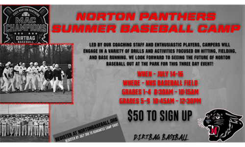 Norton Baseball Summer Camp